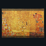 Gustav Klimt Tree of Life: Art Nouveau Symbolist Cloth Placemat<br><div class="desc">Elevate your space with this iconic masterpiece, Gustav Klimt's "Tree of Life" (from the Stoclet Frieze). This celebrated Art Nouveau artwork captivates with its swirling golden branches, intricate patterns, and symbolic motifs that represent life's journey, connection, and growth. Klimt's signature use of rich, shimmering gold, mosaic-like details, and abstract forms...</div>