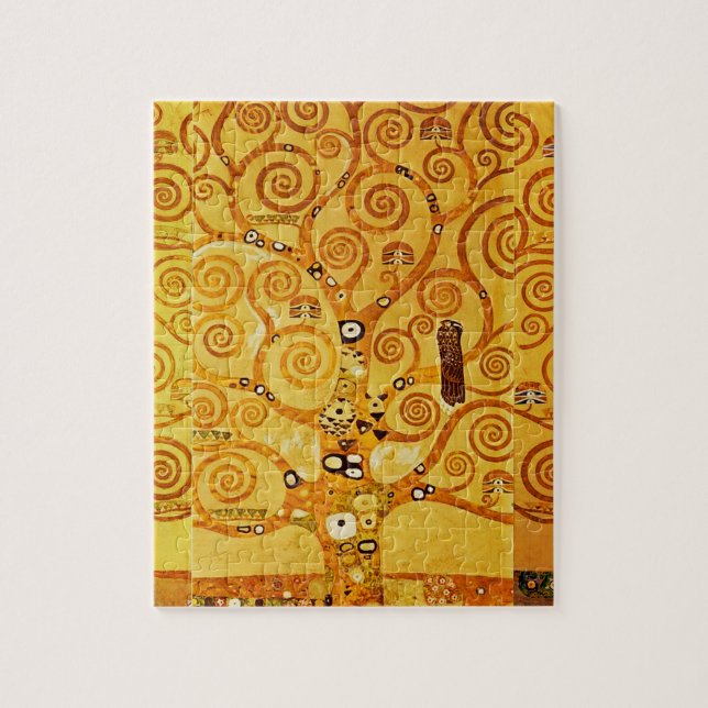 Gustav Klimt Tree of Life: Art Nouveau Symbolist Jigsaw Puzzle (Vertical)