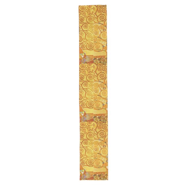 Gustav Klimt Tree of Life: Art Nouveau Symbolist Long Table Runner (Front)
