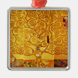 Gustav Klimt Tree of Life: Art Nouveau Symbolist Metal Ornament