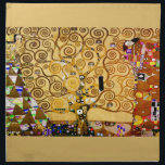Gustav Klimt Tree of Life: Art Nouveau Symbolist Napkin<br><div class="desc">Elevate your space with this iconic masterpiece, Gustav Klimt's "Tree of Life" (from the Stoclet Frieze). This celebrated Art Nouveau artwork captivates with its swirling golden branches, intricate patterns, and symbolic motifs that represent life's journey, connection, and growth. Klimt's signature use of rich, shimmering gold, mosaic-like details, and abstract forms...</div>