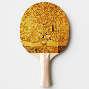 Gustav Klimt Tree of Life: Art Nouveau Symbolist Ping Pong Paddle