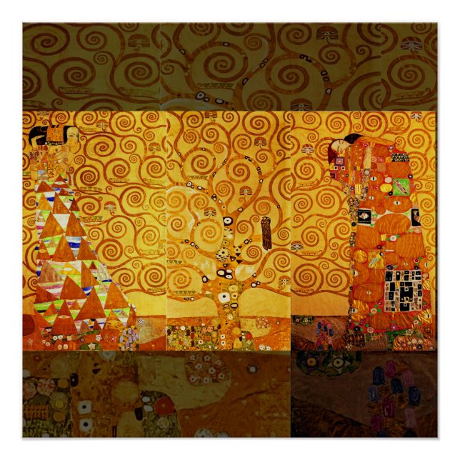 Gustav Klimt Tree of Life: Art Nouveau Symbolist Poster (Front)