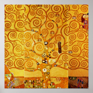 Gustav Klimt Tree of Life: Art Nouveau Symbolist Poster
