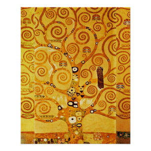 Gustav Klimt Tree of Life: Art Nouveau Symbolist Poster