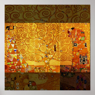 Gustav Klimt Tree of Life: Art Nouveau Symbolist Poster