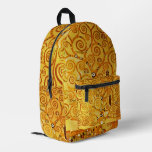 Gustav Klimt Tree of Life: Art Nouveau Symbolist Printed Backpack