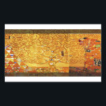 Gustav Klimt Tree of Life: Art Nouveau Symbolist Rectangular Sticker<br><div class="desc">Elevate your space with this iconic masterpiece, Gustav Klimt's "Tree of Life" (from the Stoclet Frieze). This celebrated Art Nouveau artwork captivates with its swirling golden branches, intricate patterns, and symbolic motifs that represent life's journey, connection, and growth. Klimt's signature use of rich, shimmering gold, mosaic-like details, and abstract forms...</div>
