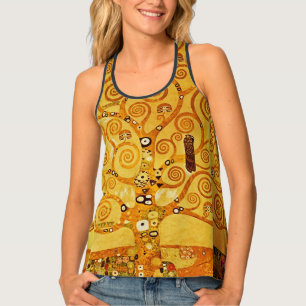Gustav Klimt Tree of Life: Art Nouveau Symbolist Tank Top