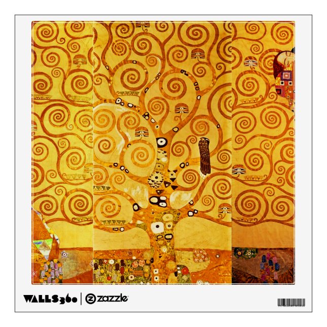 Gustav Klimt Tree of Life: Art Nouveau Symbolist Wall Decal (Front)