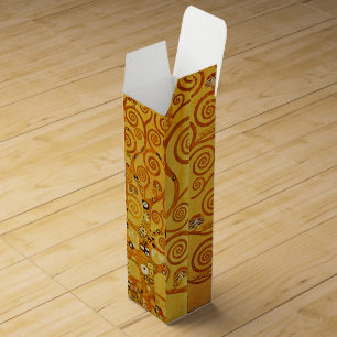 Gustav Klimt Tree of Life: Art Nouveau Symbolist Wine Box