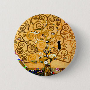 Gustav Klimt Tree of Life Button