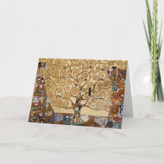 Gustav Klimt Tree Of Life Card (Front)