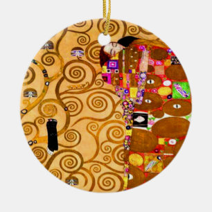 Gustav Klimt Tree of Life Ceramic Ornament