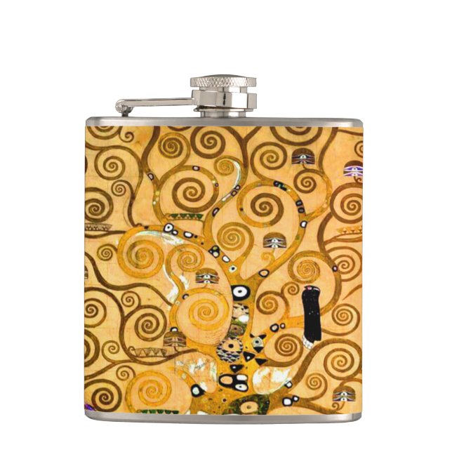 Gustav Klimt Tree of Life Flask (Front)