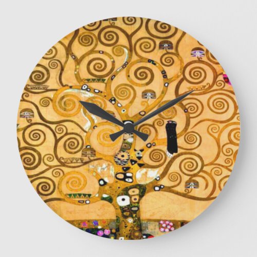 Gustav Klimt Tree of Life Large Clock