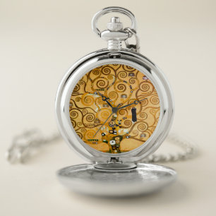 Gustav Klimt Tree of Life Pocket Watch