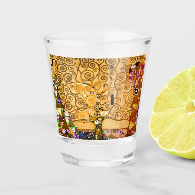 Gustav Klimt Tree of Life Shot Glass (Front)