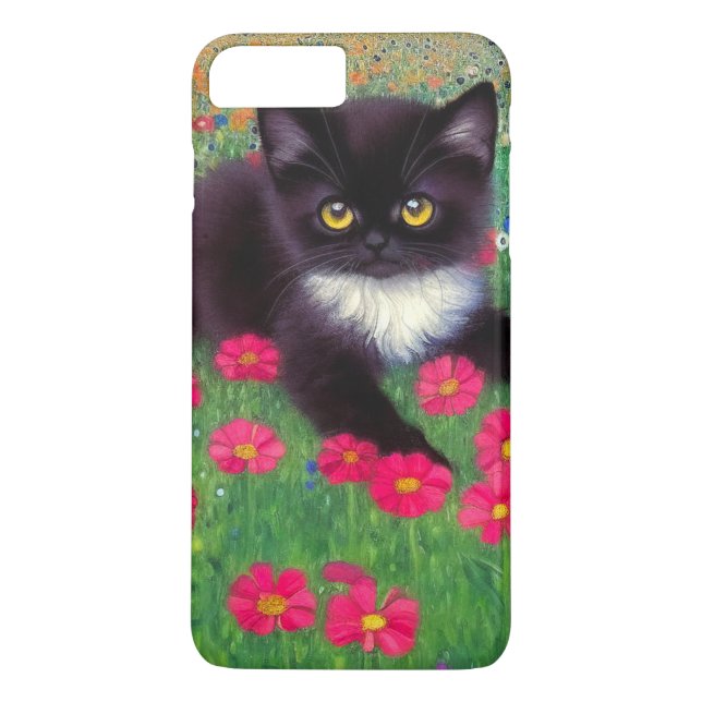 Gustav Klimt Tuxedo Cat Case-Mate iPhone Case (Back)