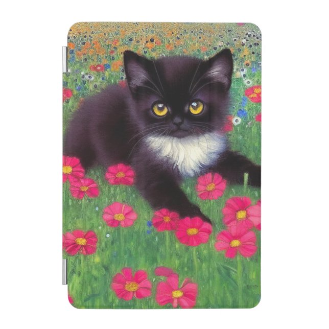 Gustav Klimt Tuxedo Cat iPad Mini Cover (Front)