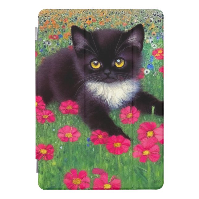 Gustav Klimt Tuxedo Cat iPad Pro Cover (Front)