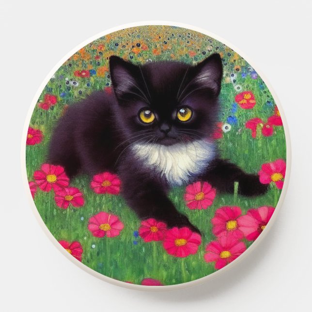 Gustav Klimt Tuxedo Cat PopSocket (Popsocket)