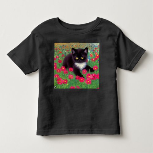Gustav Klimt Tuxedo Cat Toddler T_shirt