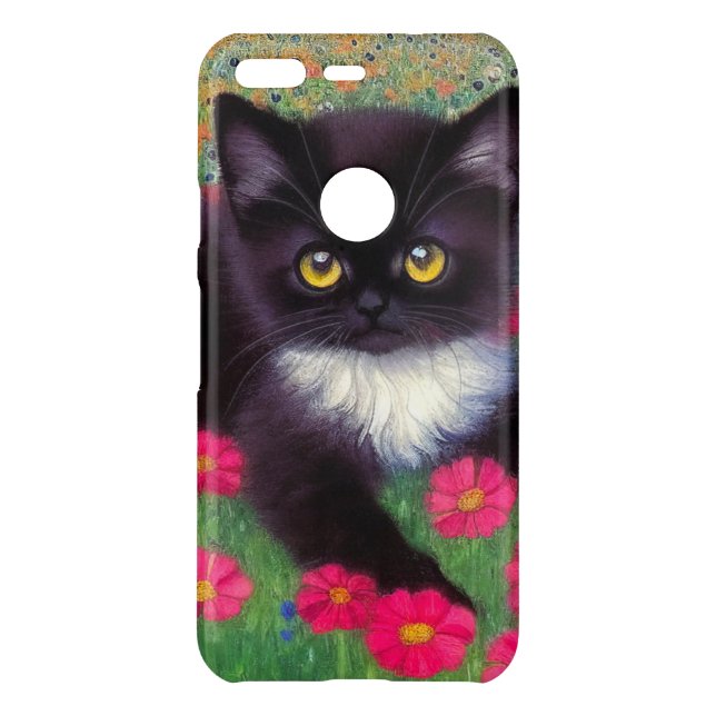Gustav Klimt Tuxedo Cat Uncommon Google Pixel Case (Back)