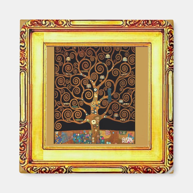 Gustav Klimt - Under the Tree of Life Magnet (Front)
