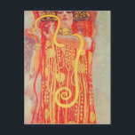 Gustav Klimt-University of Vienna Ceiling Painting Postcard<br><div class="desc">This Art Nouveau (Modern) allegorical masterpiece titled, University of Vienna Ceiling Paintings (Medicine), detail showing Hygieia is made by the famous painter, Gustav Klimt using oil on canvas in 1907. Gustav Klimt was an Austrian symbolist painter and one of the most prominent members of the Vienna Secession movement. Klimt is...</div>