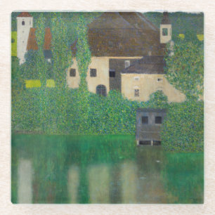 Gustav Klimt - Water Castle Glass Coaster