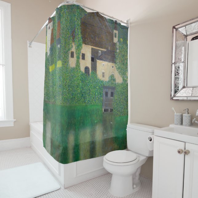 Gustav Klimt - Water Castle Shower Curtain (In Situ)