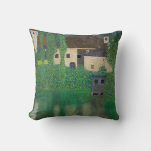 Gustav Klimt - Water Castle Throw Pillow