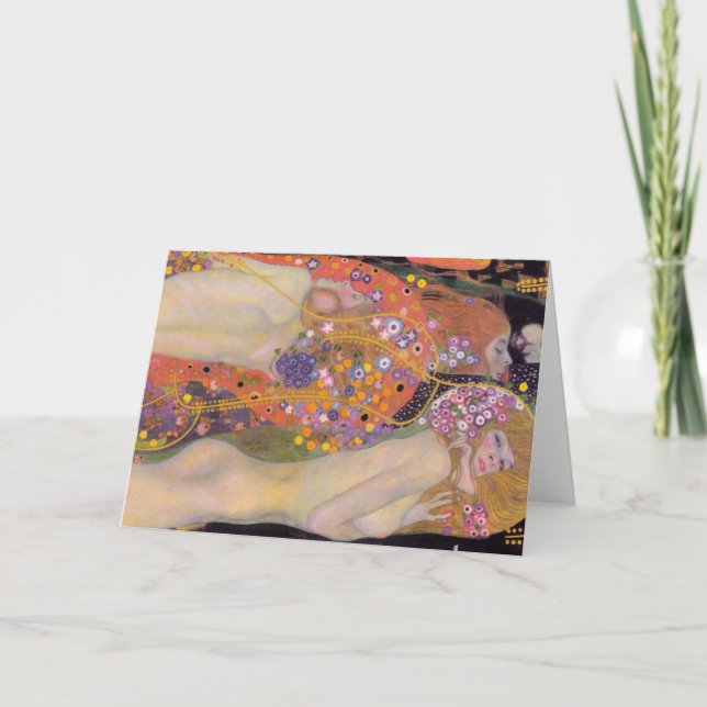 Gustav Klimt - Water Serpents II Card (Front)