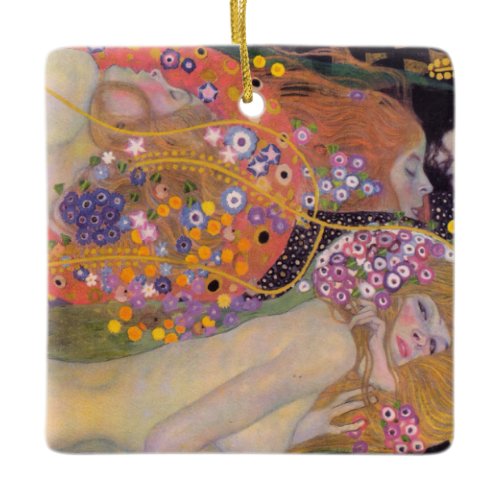 Gustav Klimt - Water Serpents II Ceramic Ornament