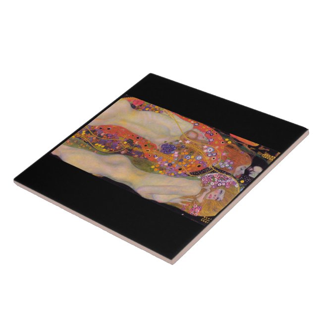 Gustav Klimt , "Water Serpents II (girlfriends)" Ceramic Tile (Side)