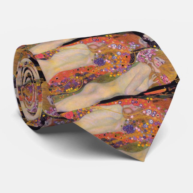Gustav Klimt , “ Water Serpents II (girlfriends) ” Neck Tie (Rolled)