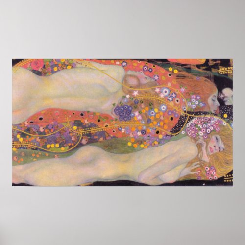 Gustav Klimt Water Serpents II Poster