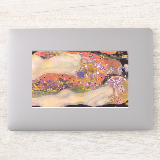 Gustav Klimt - Water Serpents II Sticker (Computer)