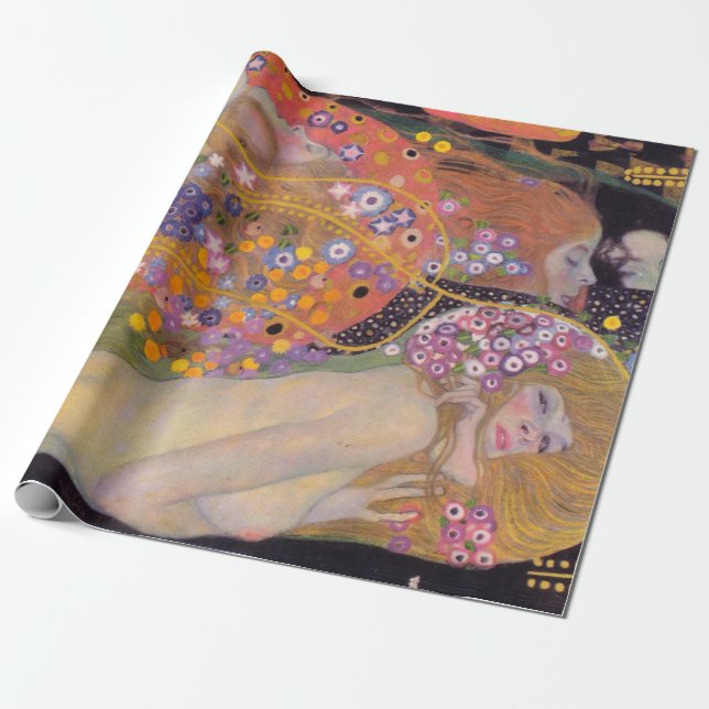 Gustav Klimt - Water Serpents II Wrapping Paper (Unrolled)