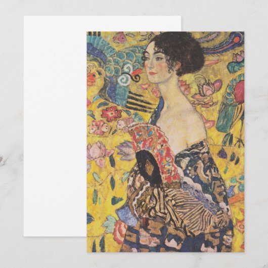 Gustav Klimt - Woman with fan (Front/Back)