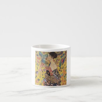 Gustav Klimt - Woman With Fan Espresso Cup by masterpiece_museum at Zazzle