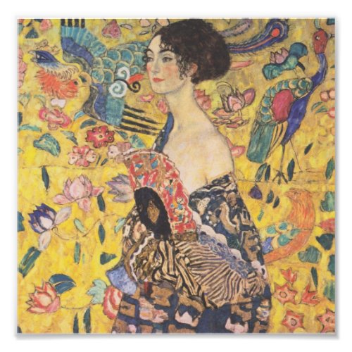 Gustav Klimt _ Woman with fan Photo Print