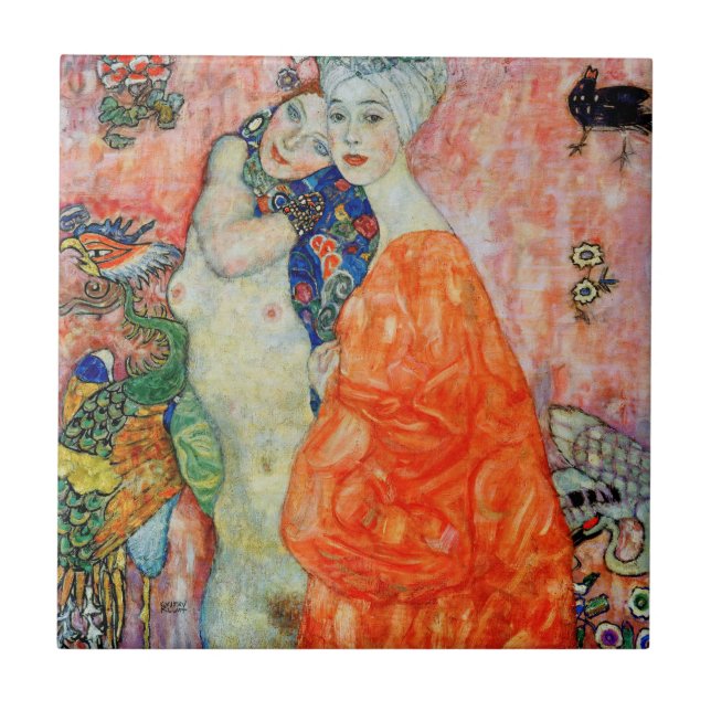 Gustav Klimt - Women Friends Ceramic Tile (Front)