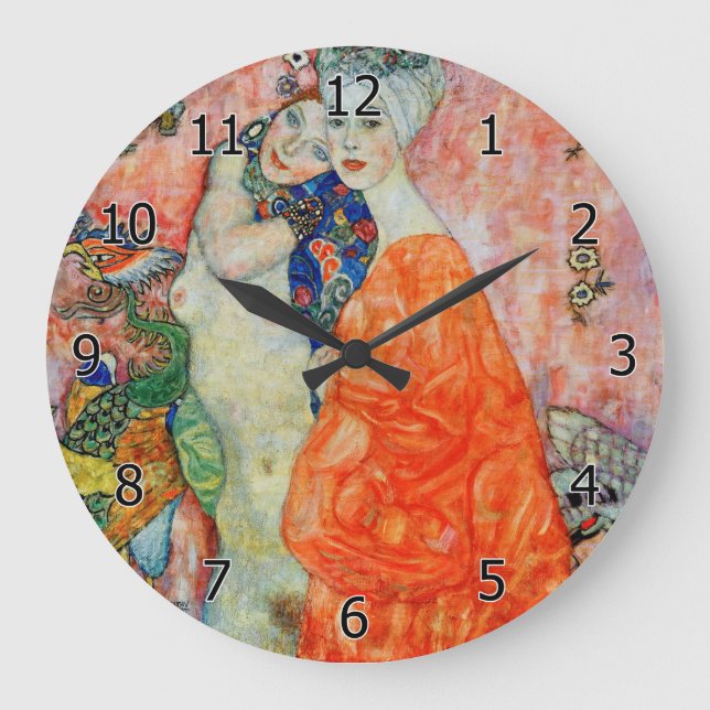 Gustav Klimt - Women Friends Large Clock (Front)