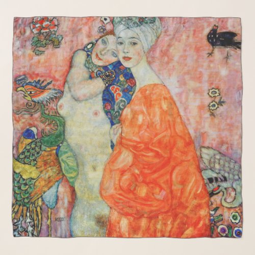 Gustav Klimt _ Women Friends Scarf