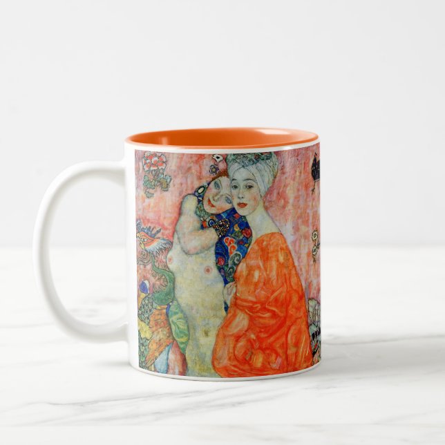 Gustav Klimt - Women Friends Two-Tone Coffee Mug (Left)