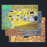 Gustav Klimt Wrapping Paper Sheets<br><div class="desc">Gustav Klimt (July 14, 1862 – February 6, 1918) was an Austrian symbolist painter and one of the most prominent members of the Vienna Secession movement. Klimt is noted for his paintings, murals, sketches, and other objets d'art. In addition to his figurative works, which include allegories and portraits, he painted...</div>