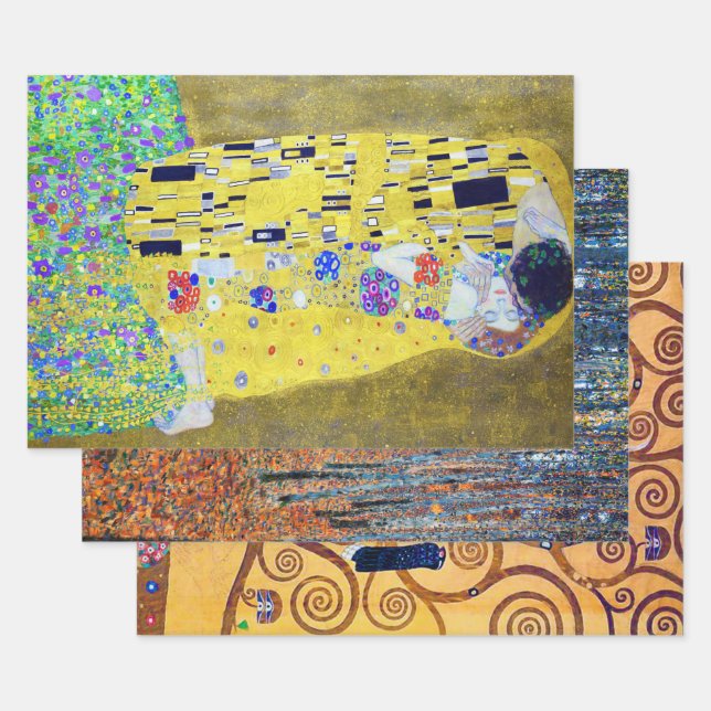 Gustav Klimt Wrapping Paper Sheets (Set)