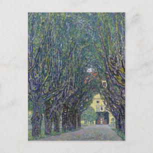 Gustav Klimt's Allee at Schloss Kammer painting. Postcard